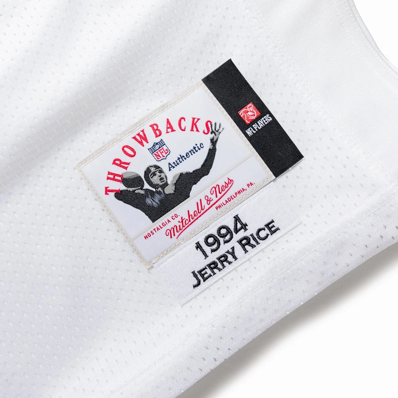 Mitchell & Ness Jerry Rice San Francisco 49ers Authentic Jersey - White Tailored Fit Organic Ease