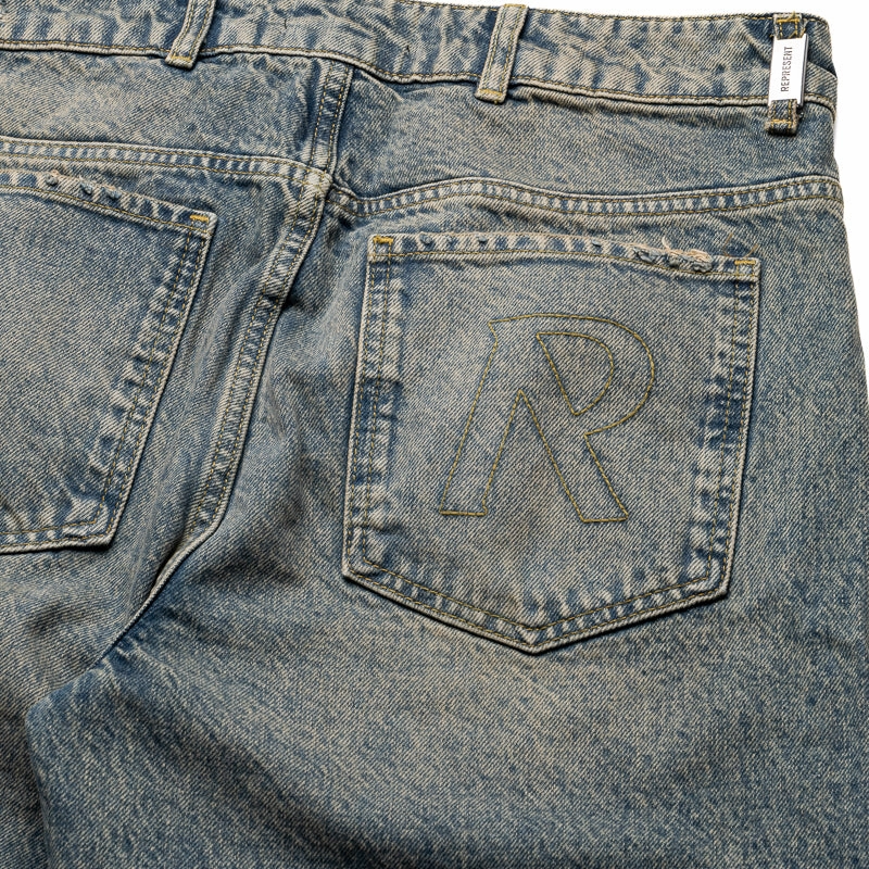 Represent R2 Denim Pants - Blue/Cream Opaque Tone CompressiveFitFabric