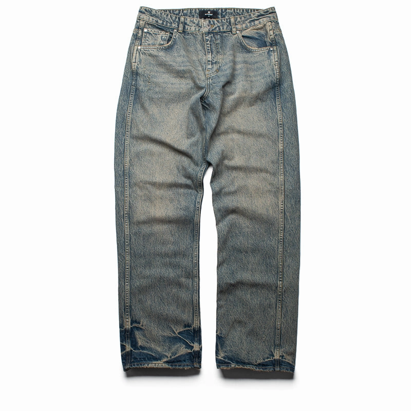 Represent R2 Denim Pants - Blue/Cream FlatlockStitching Stylish Layer