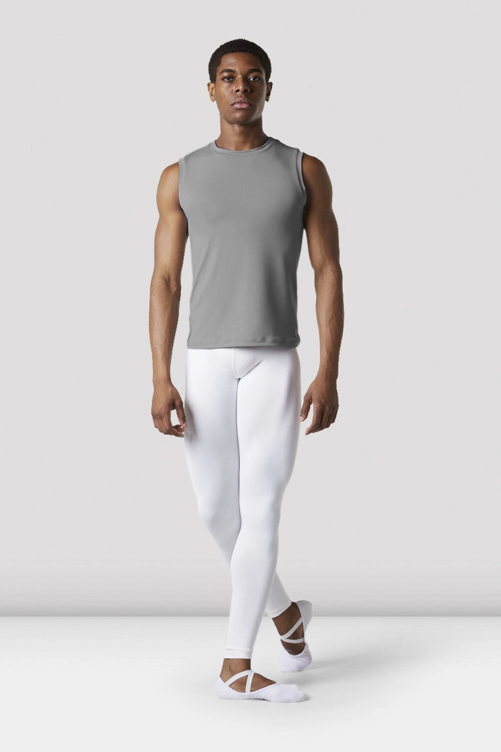 Mens Fitted Muscle Top FourWayStretch Streetwear Style