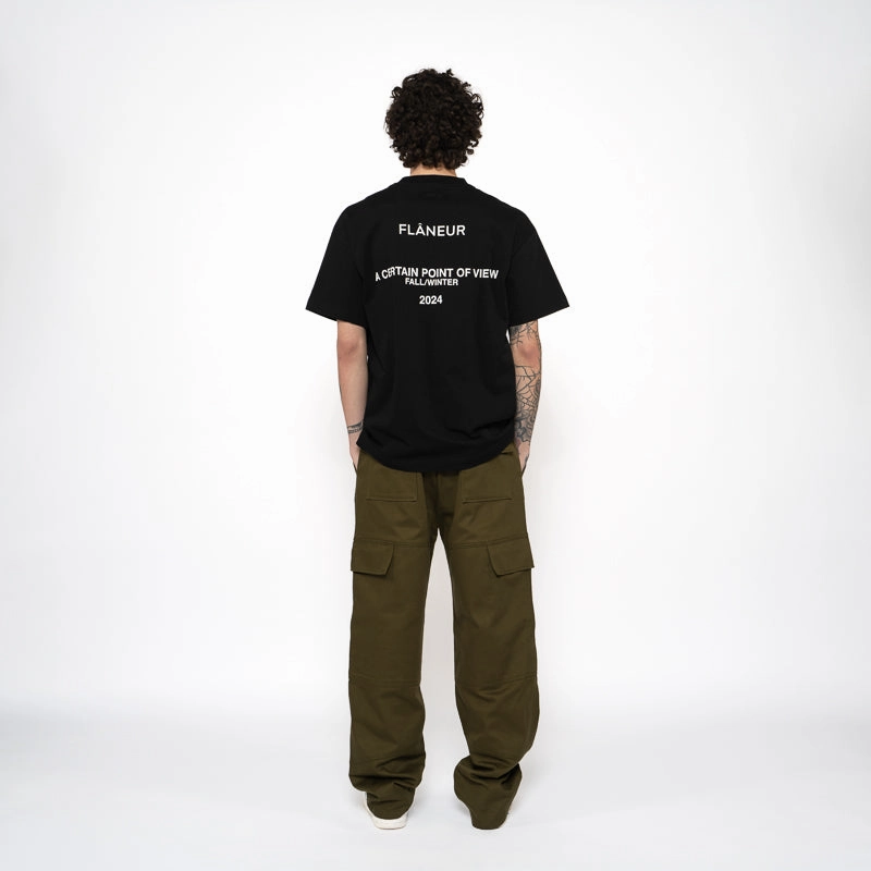 Flaneur Collection Tee - Black AdjustableCuffs