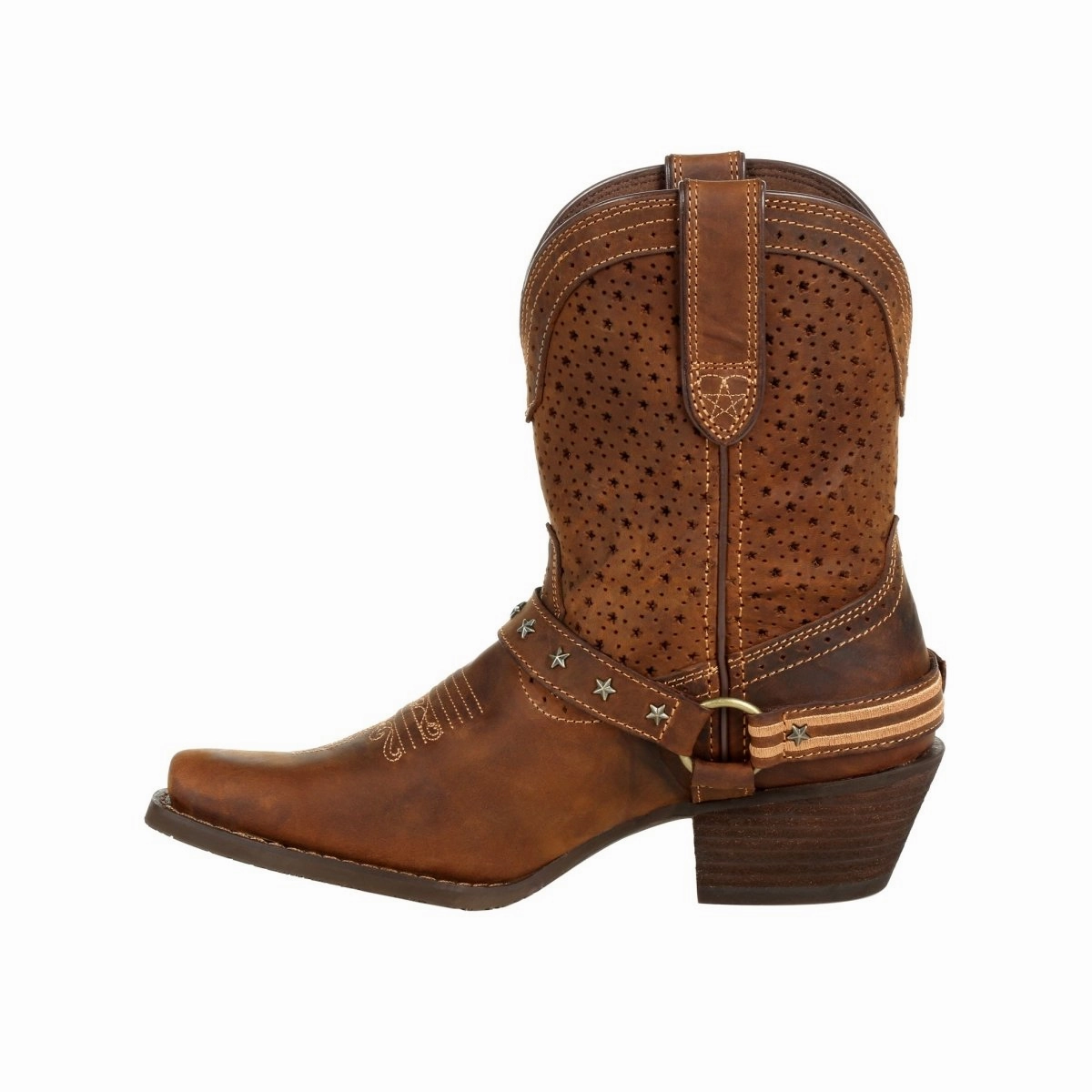 Durango Crush Women's Ventilated Shortie Boots Drd0375 In Bomber Brown Eco Material Rural Traveler Travel Ready