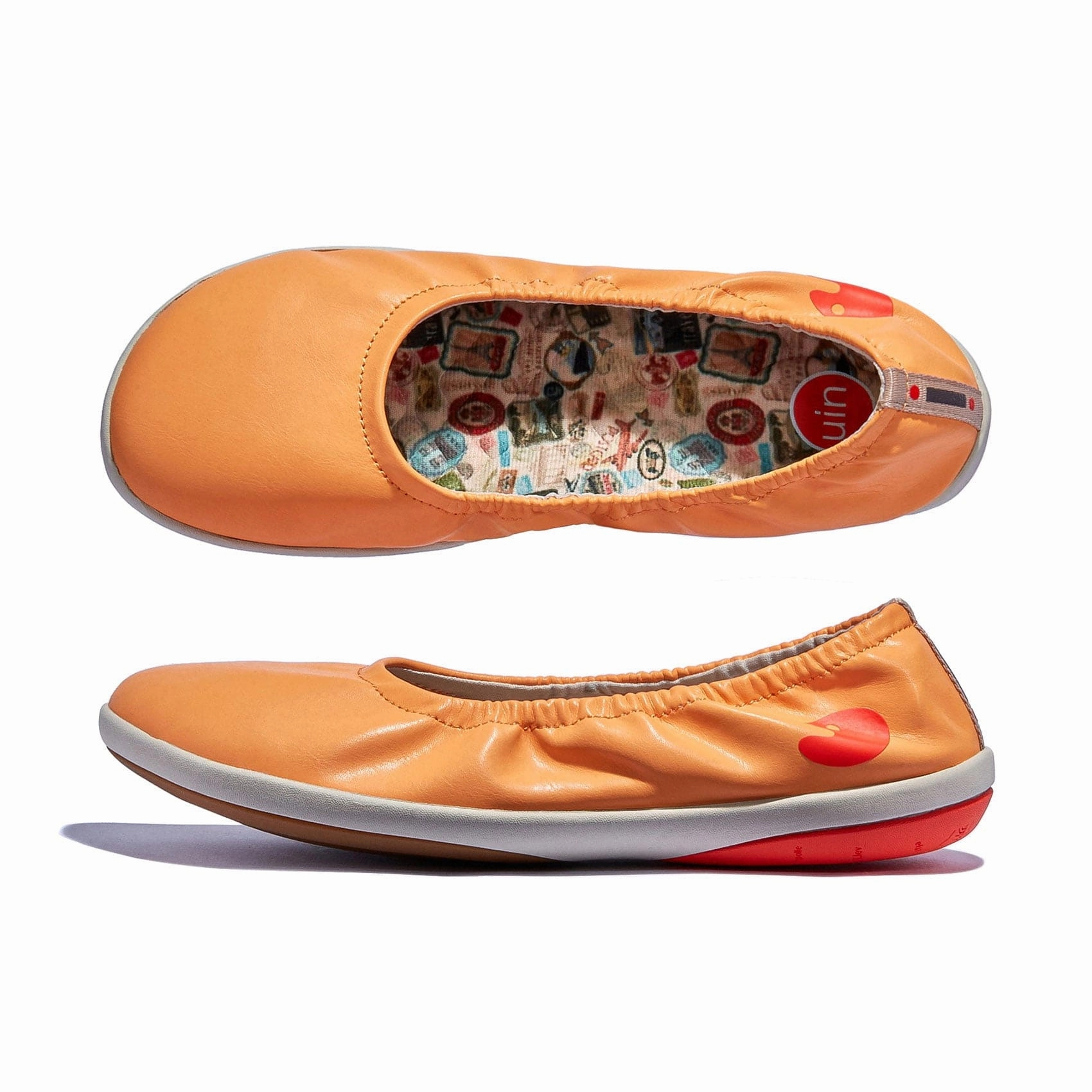 Easy Wear Shoes Comfort Fit Mock Orange Illetes IV Women