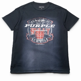 Purple Brand Textured Inside Out Tee - Black LayeredPanels Japan Neat