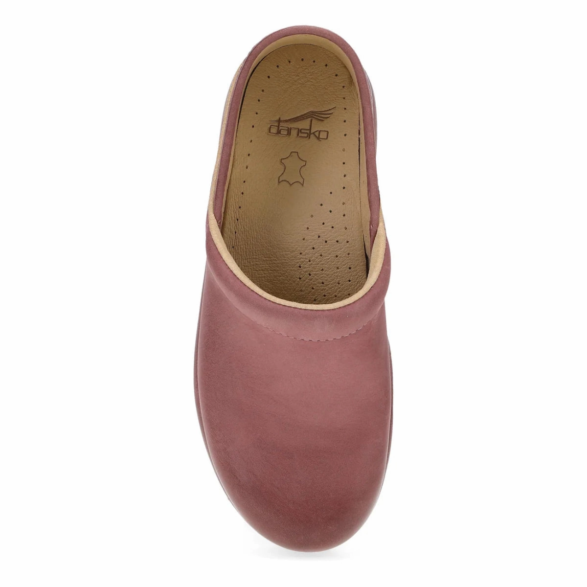 Dansko Platform Professional Women's Classic Clog In Rose Burnished Nubuck Machine Washable Build Soft Footbed Layer