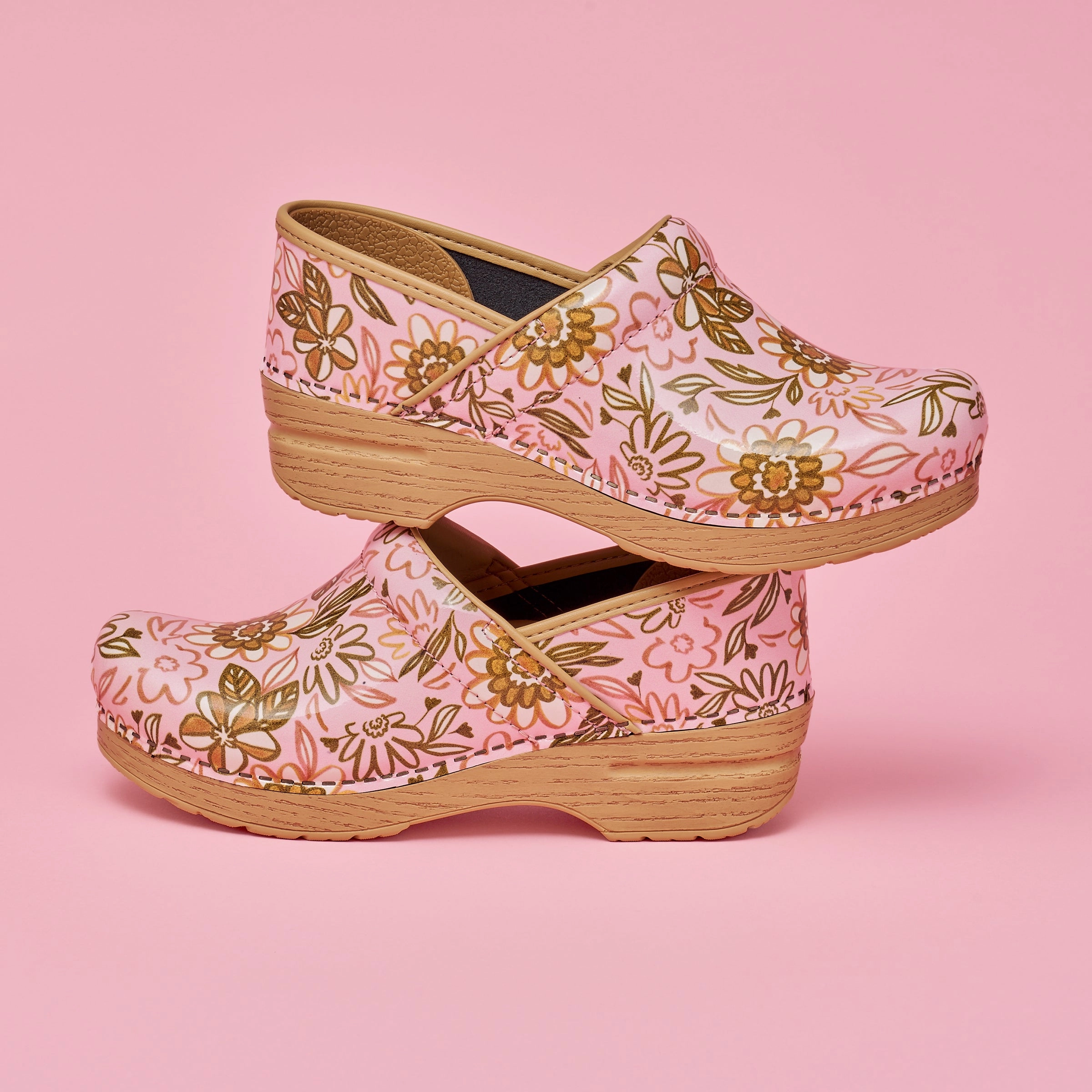 Professional Crafty Floral Patent Sturdy Traction Water Friendly Design