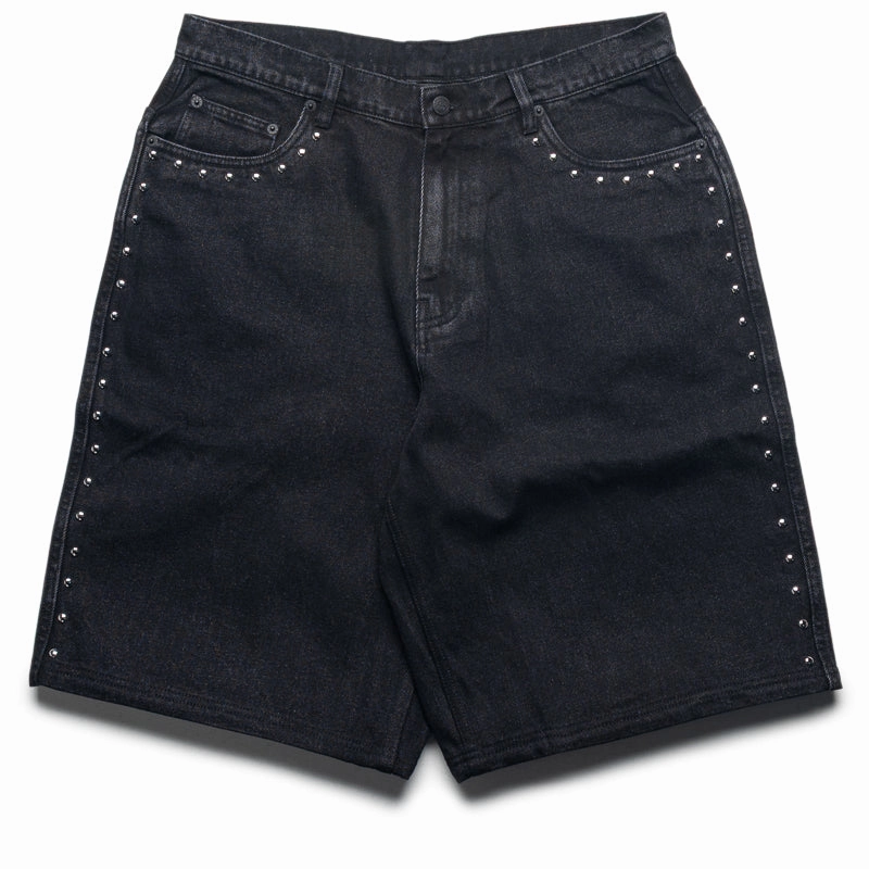 AntiStaticTechnology Young Edge Pleasures Lucky Studded Jorts - Black
