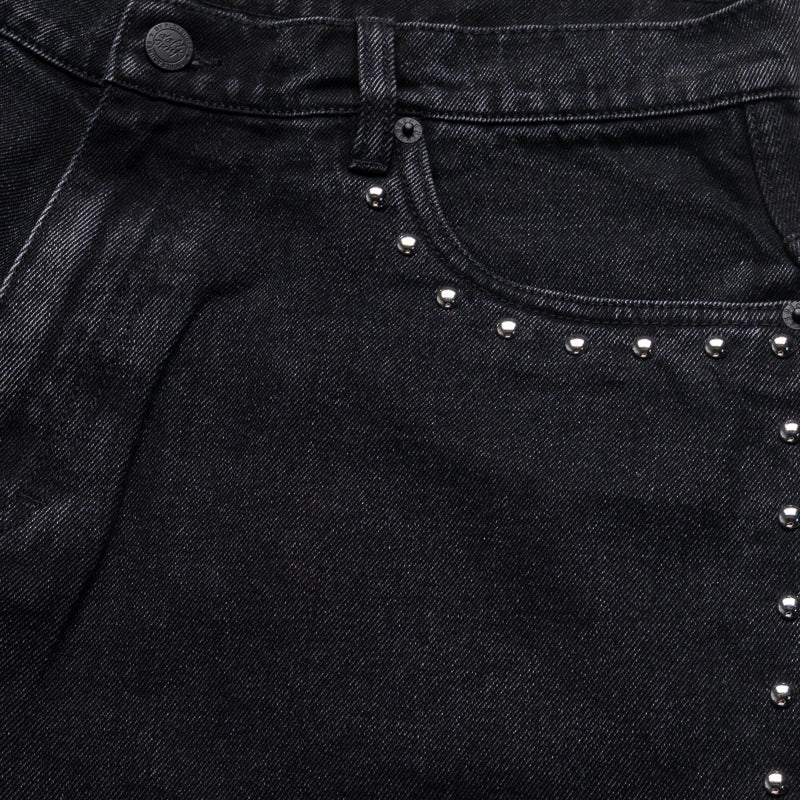 Pleasures Lucky Studded Jorts - Black clean look