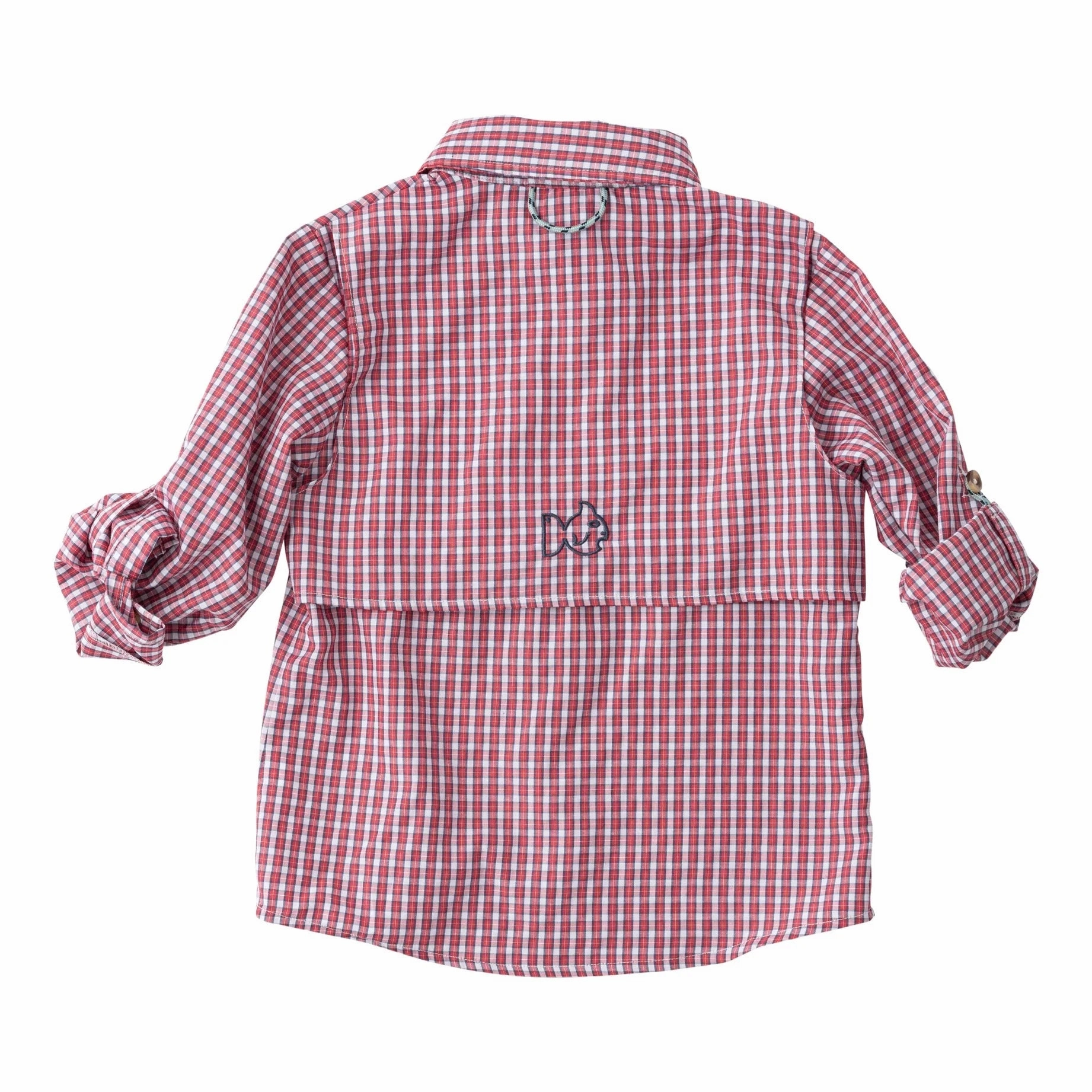 Founders Kids Fishing Shirt - Winterberry Plaid Ship Glow