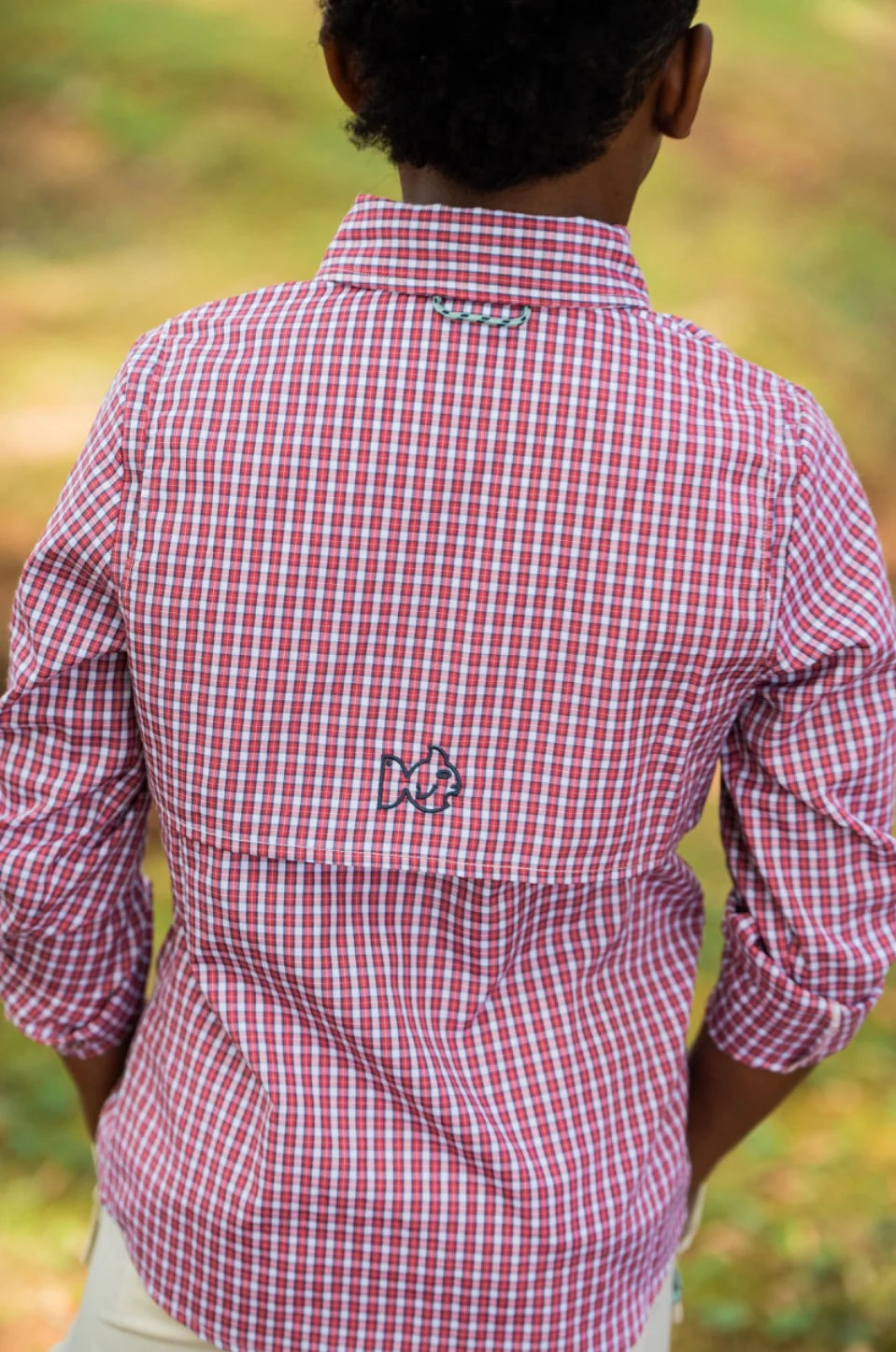 Founders Kids Fishing Shirt - Winterberry Plaid TemperatureRegulatingLining AbrasionFree Edging