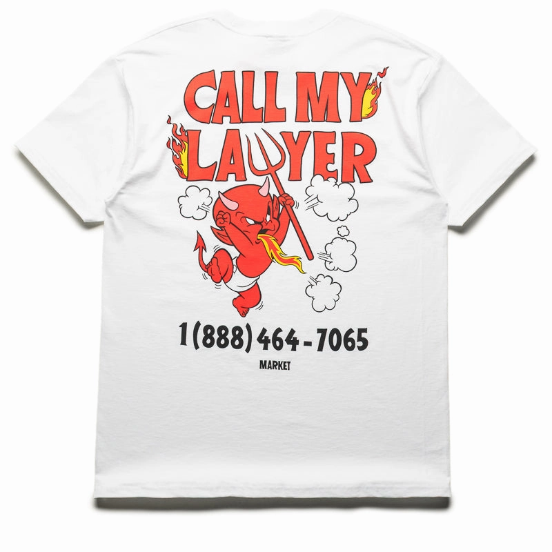 Market x Hot Stuff Call My Lawyer Tee - White Casual Fashion
