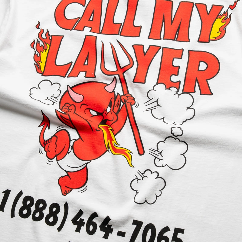 Soft Leggings Market x Hot Stuff Call My Lawyer Tee - White