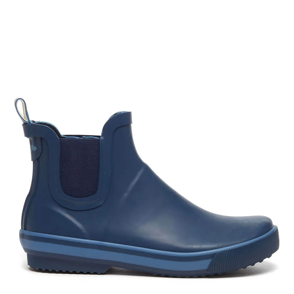 Rainbow Blue Rain Bootie Sleek Function Leather