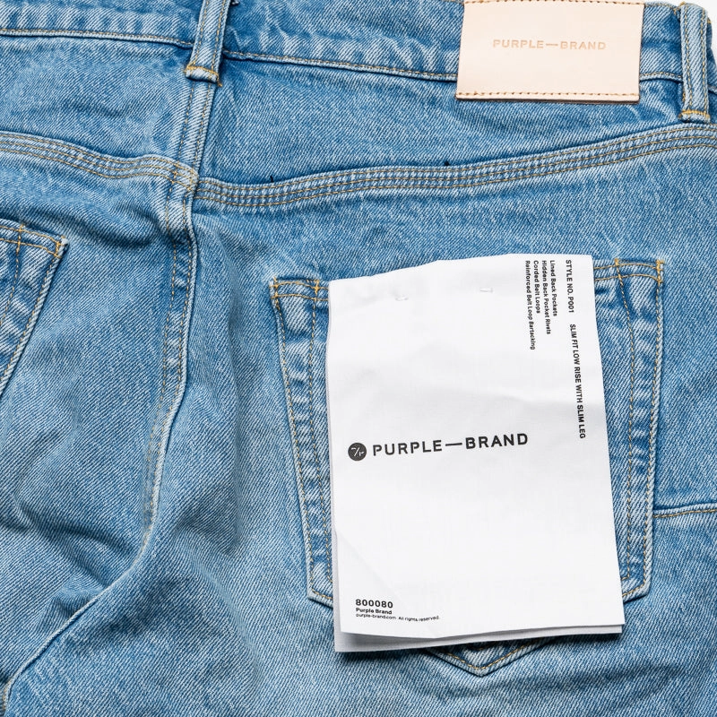 Elegant Dress Focus Fit Purple Brand Low Rise Skinny Leg Vintage Abrasions Jean - Light Indigo