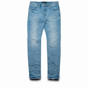 Purple Brand Low Rise Skinny Leg Vintage Abrasions Jean - Light Indigo Winner Vibe