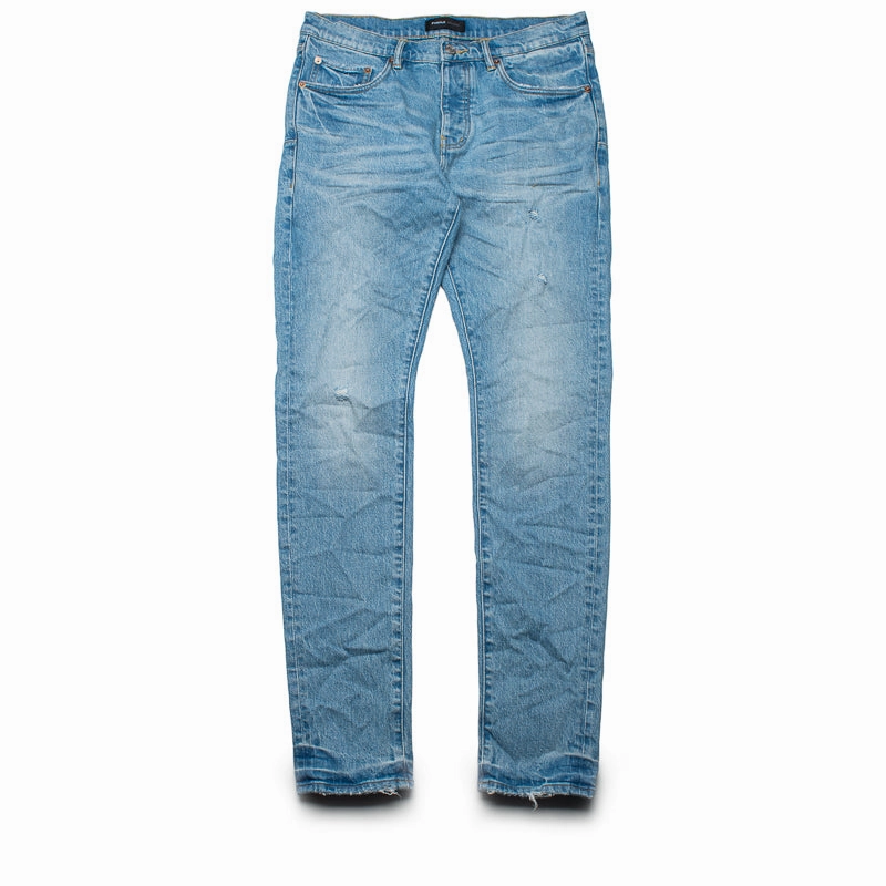 Purple Brand Low Rise Skinny Leg Vintage Abrasions Jean - Light Indigo Winner Vibe