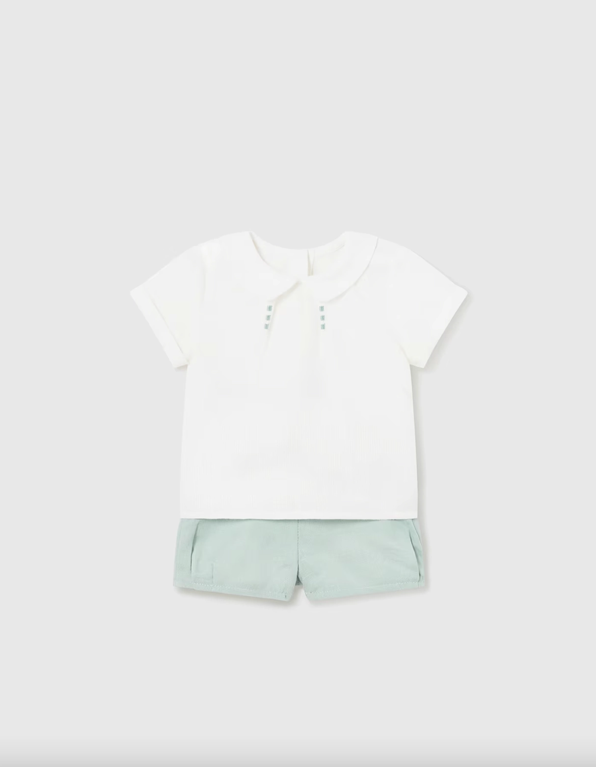 Boys 2 Piece Linen Set Modern Cut Recycled Polyester