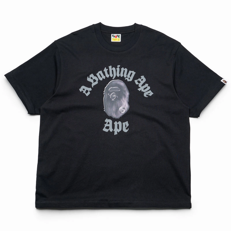 A Bathing Ape Gothic College Tee - Black Ergonomic Cut