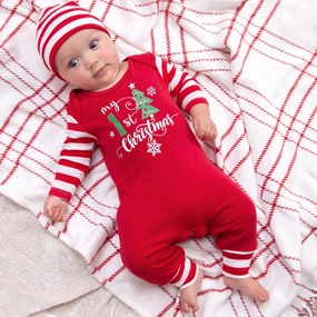 My First Christmas Romper Cozy Jacket ShrinkResistant