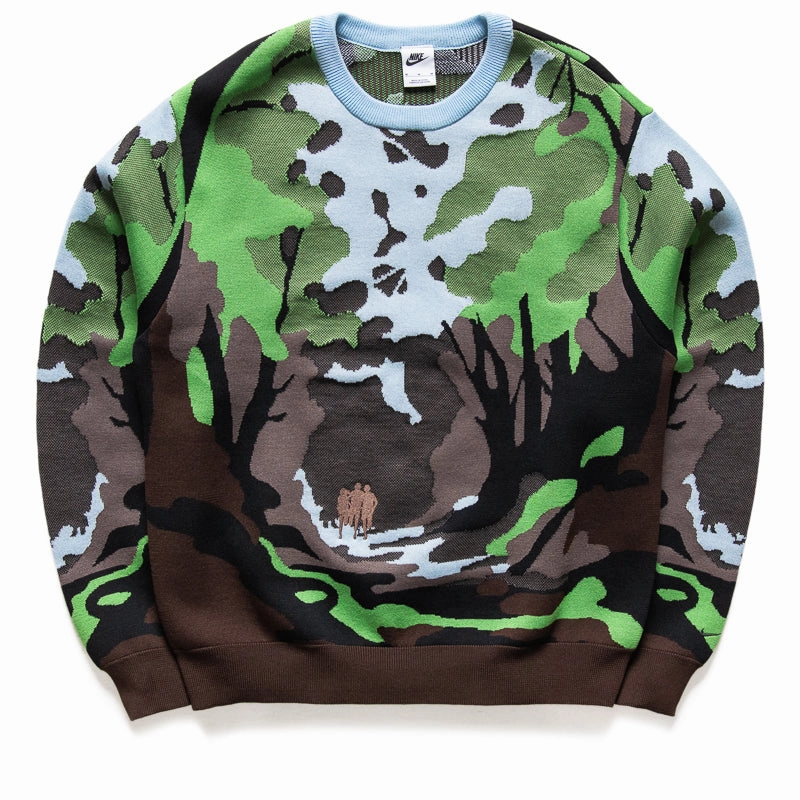 Nike Life Wilderness Sweater - Celestine Blue/Chlorophyll Meeting Ready Office Glam