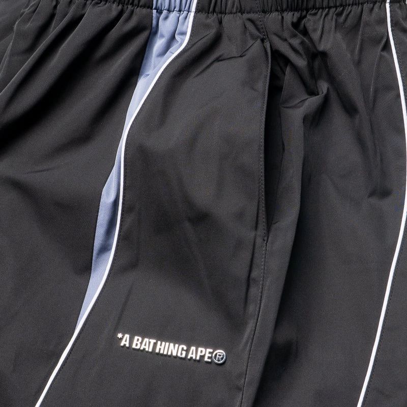 HighDensity Weave A Bathing Ape Logo Nylon Track Pants - Black