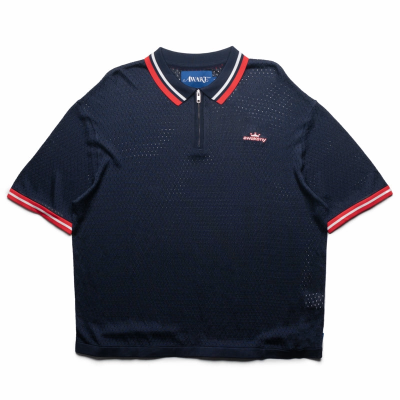 Awake NY Mesh Polo - Navy Street Light