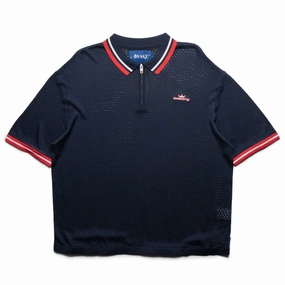 ShrinkageFree Fabric Suede Mood Awake NY Mesh Polo - Navy