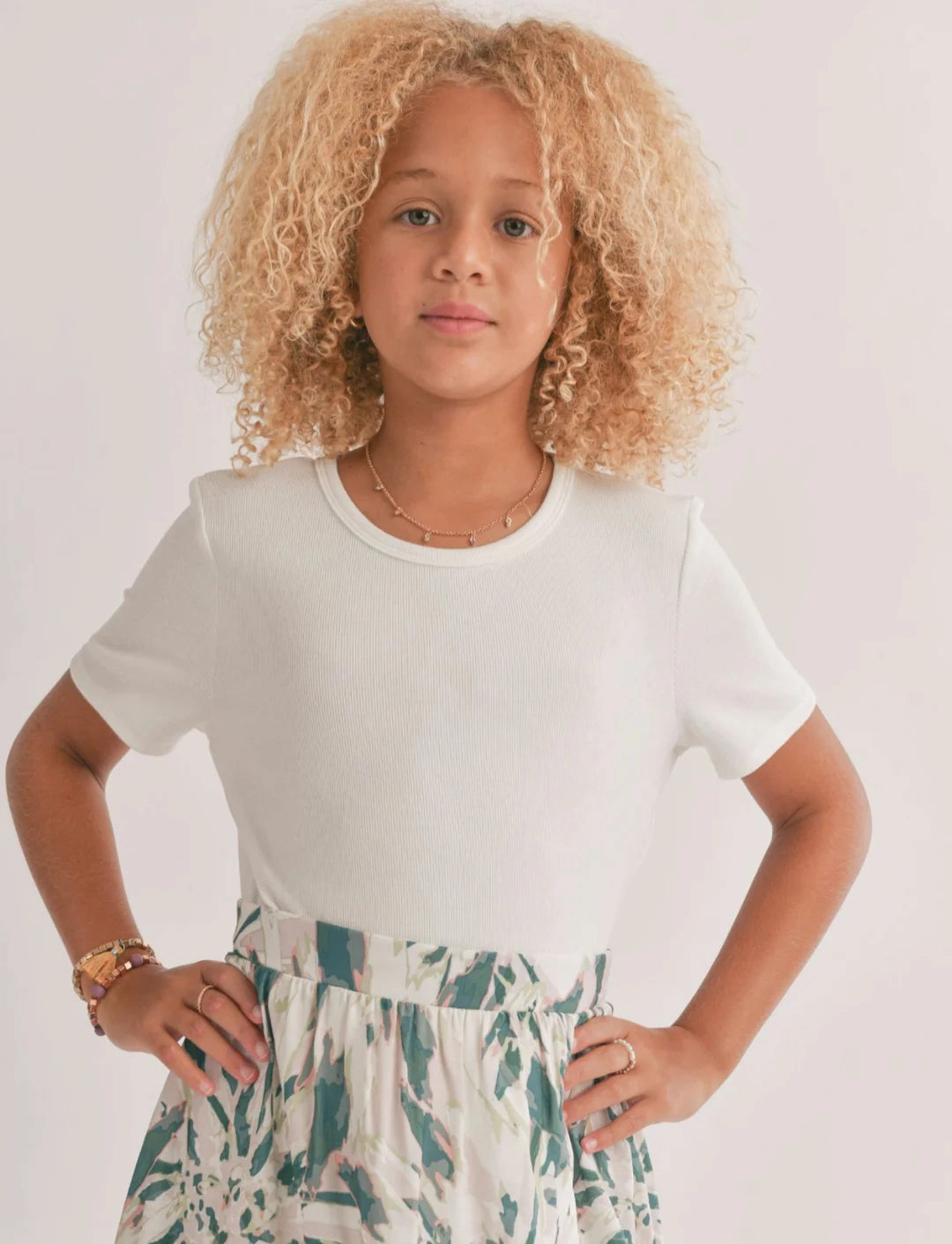 Cold Weather Marshmallow Fitted Crop Tee-White