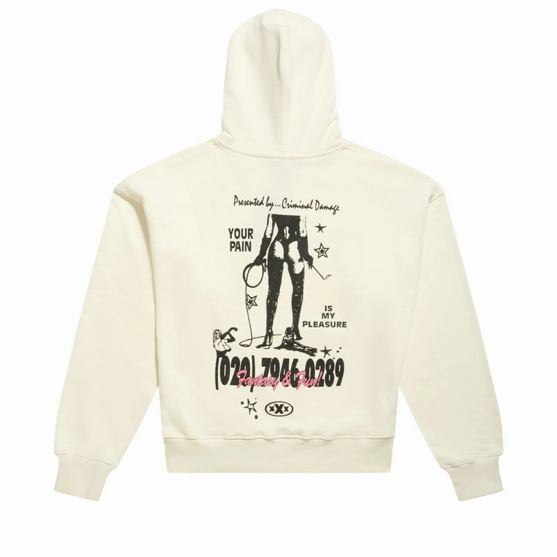 FlexibleCollarDesign Criminal Damage Fantasy & Fun Hoodie - Off White