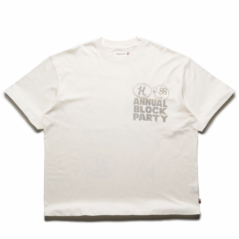 ThermalRegulating Fabric UVProtection Honor The Gift Annual Block Party Tee - Bone