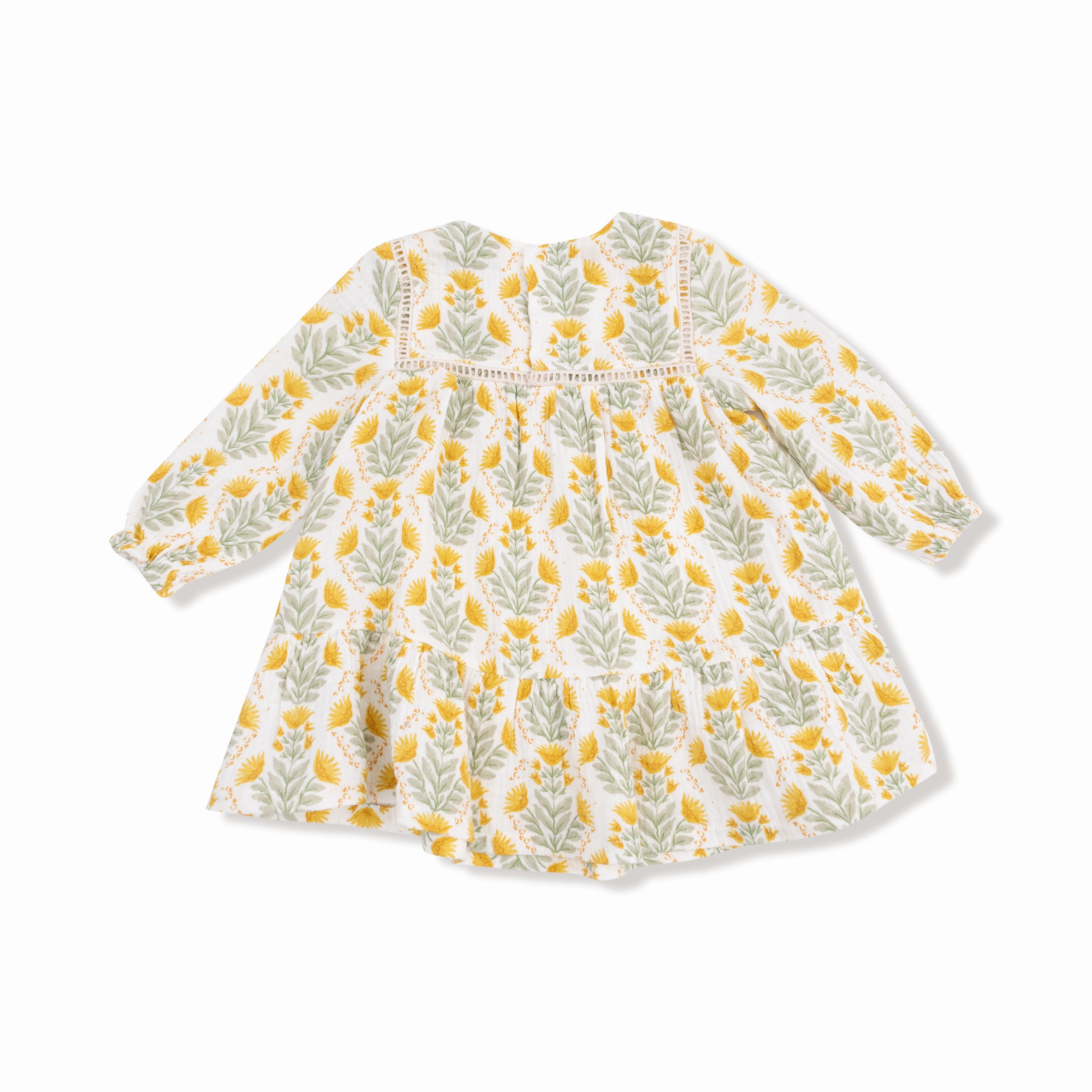 Travel Vibe Winter Dandelions - Ladder Trim Dress and Ribbed Leggings