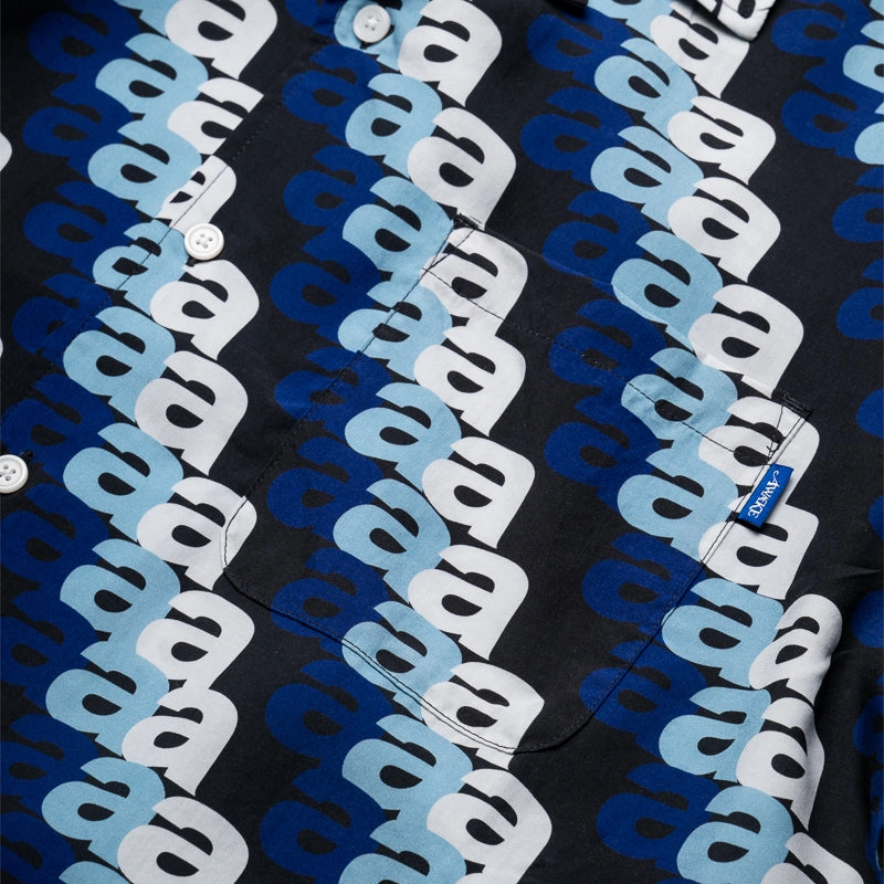 Awake NY Triple 'A' Print Camp Shirt - Blue/Multi Street Icon Italian Flair