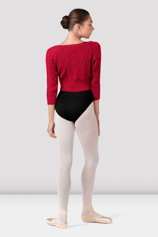 Ladies Bianca 3/4 Sleeve Sweater FlatlockStitching