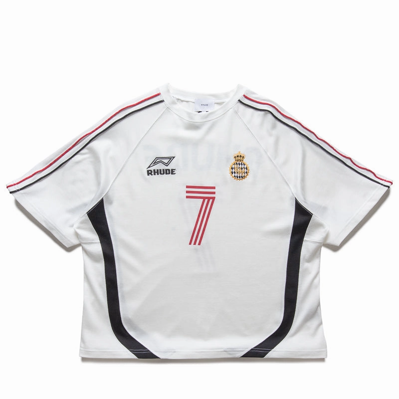 Rhude Lundun Soccer Jersey - White/Black ElasticFree Kid Play