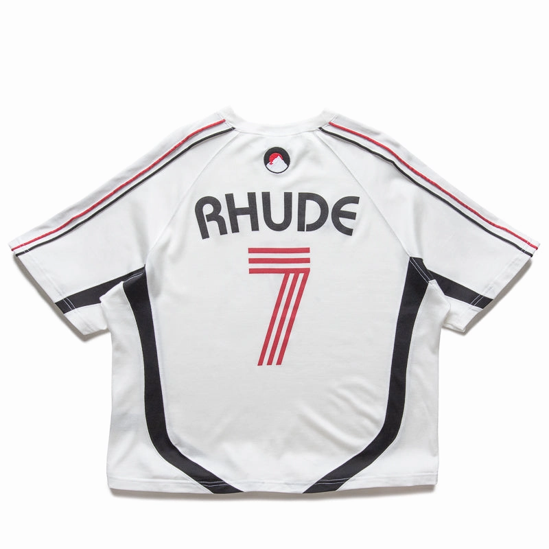 AdjustableWaistband Rhude Lundun Soccer Jersey - White/Black