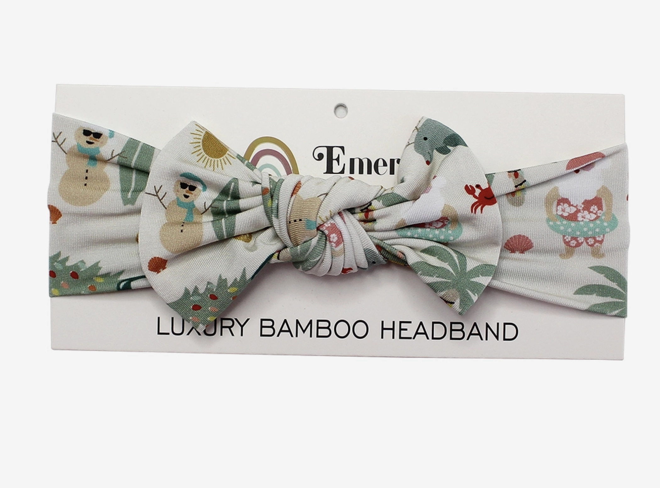 Gentle Power Art Core Coastal Christmas Bamboo Headband