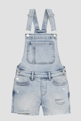 ShrinkageFree Fabric Nora Short Overalls - Lt Seaglass