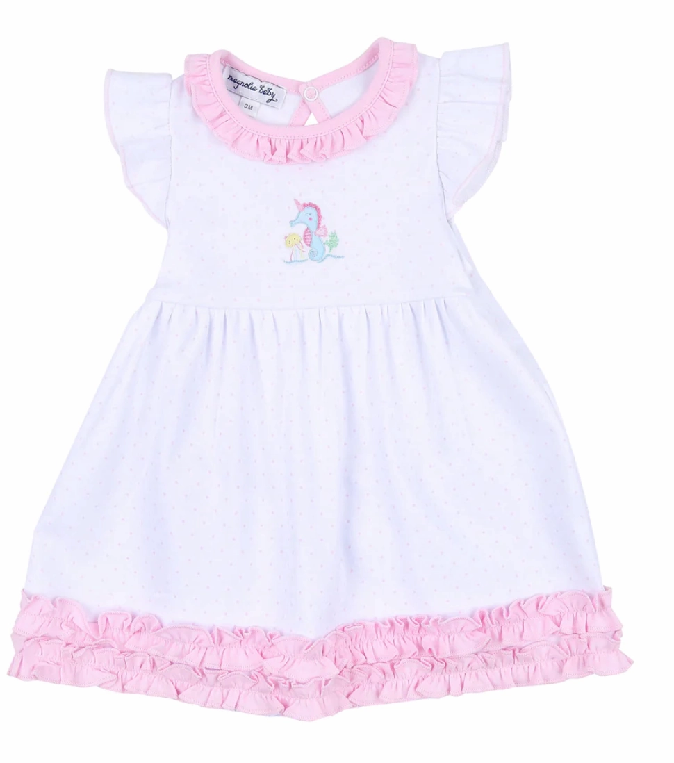 TaglessLabel Ocean Bliss Flutter Toddler Dress - Pink