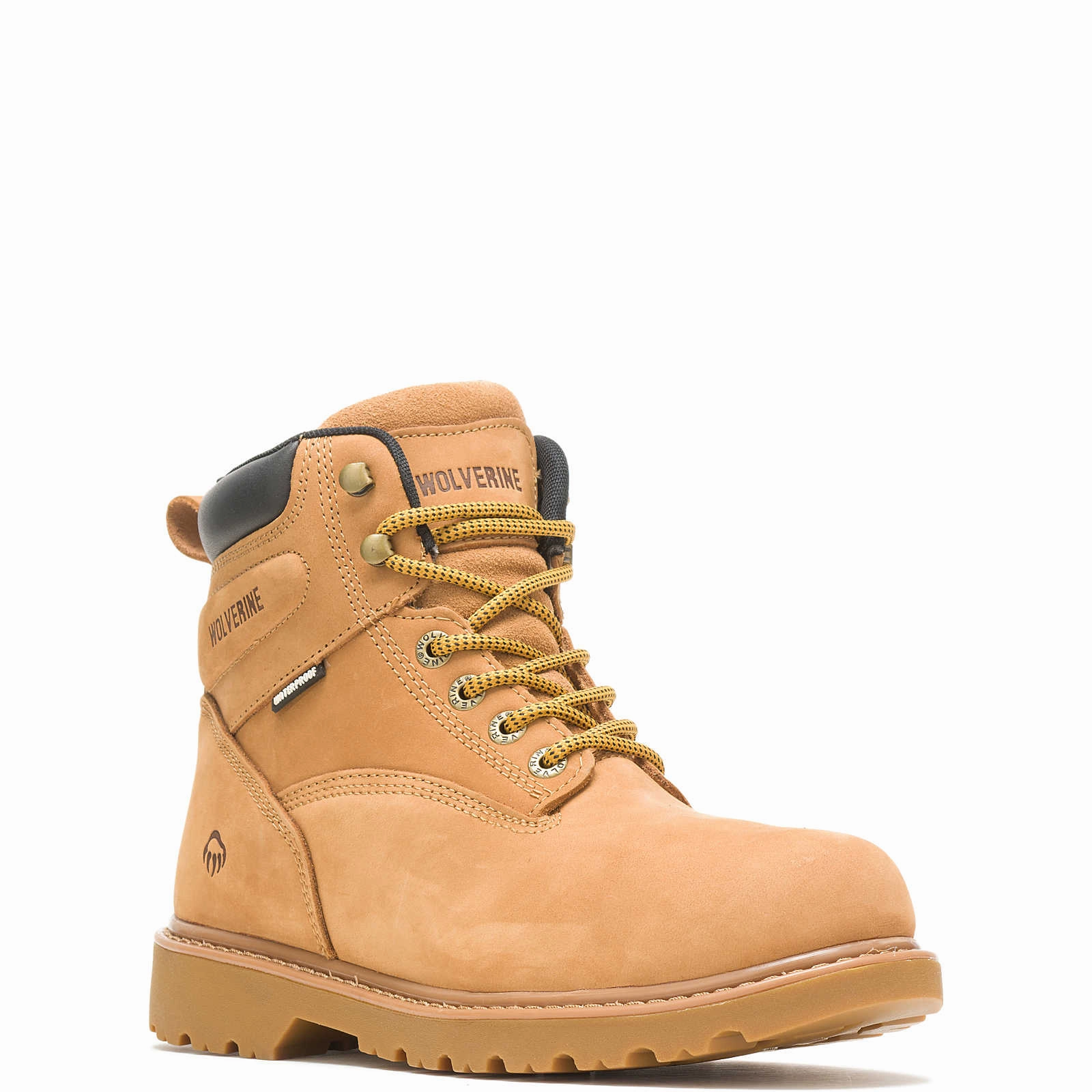 Wolverine Men's Floorhand Waterproof Steel-Toe 6" Work Boot (W10632) In Wheat synthetic leather