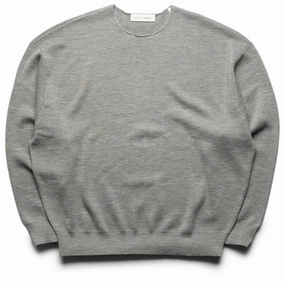 Fear Of God Essentials Merino L/S Crewneck Sweater - Concrete Heather OekoTexCertified