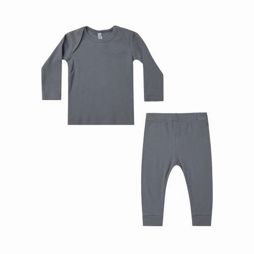 Ribbed Tee and Legging Set | Navy MoistureManagementSystem