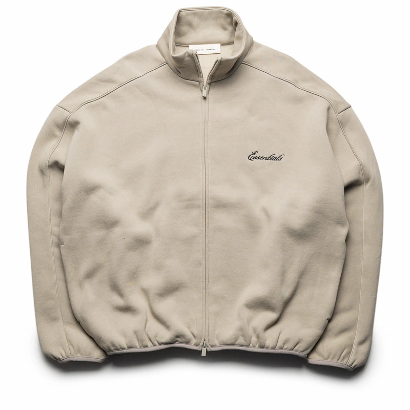 Comfortable Coat DurableWeave Fear Of God Essentials Modern Fit Fleece Track Jacket - Abbey Stone