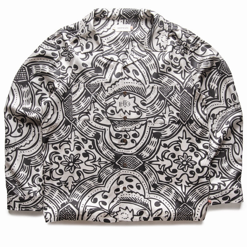 Honor The Gift LS Printed Woven L/S Shirt - Black Cloud Core CrossBackStructure