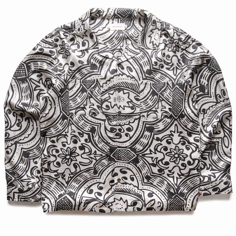Honor The Gift LS Printed Woven L/S Shirt - Black Light Fit MultiPanelCut