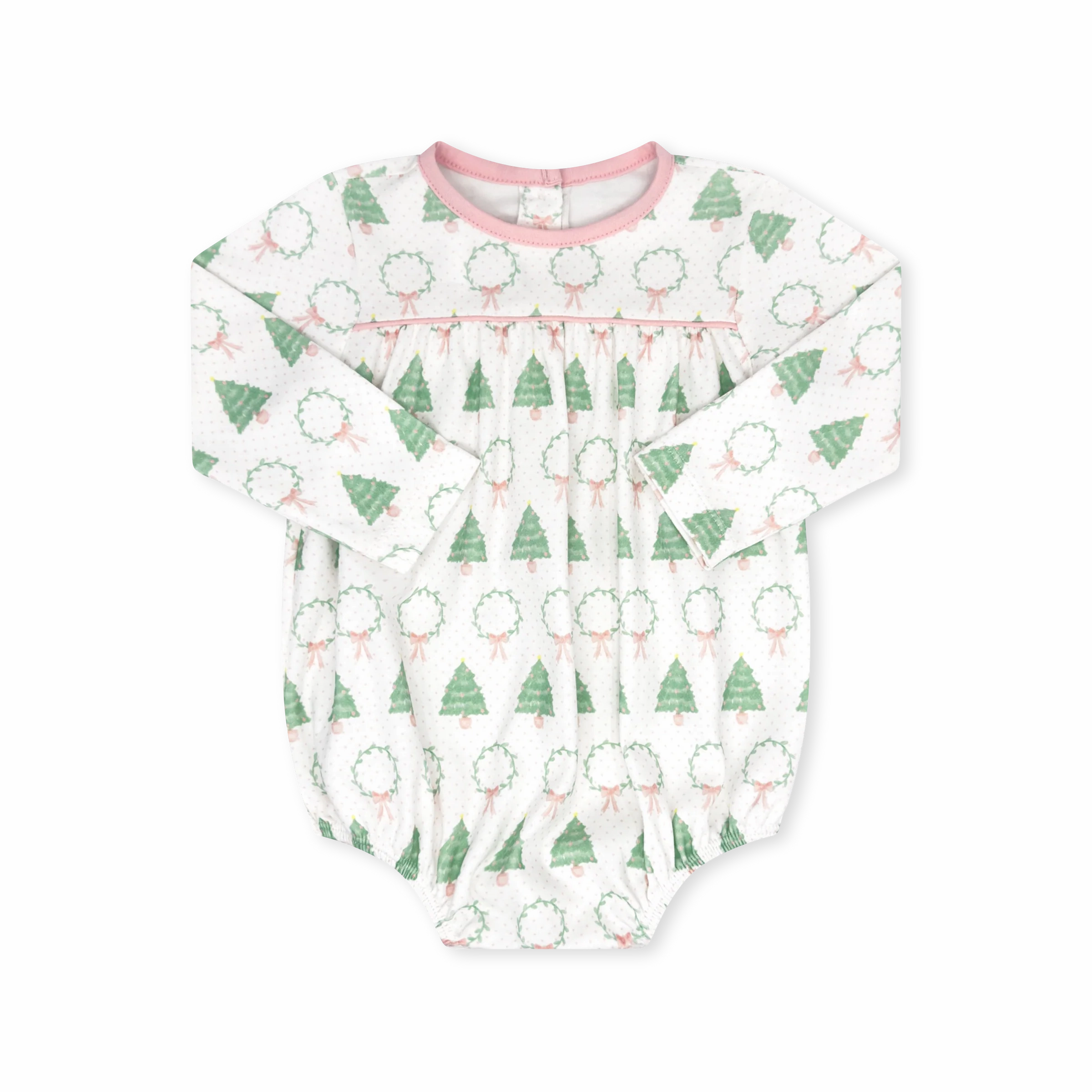 CompressionFreeCuffs Airflow Vents Oh Christmas Tree Long Sleeve Bubble - Pensacola Pink