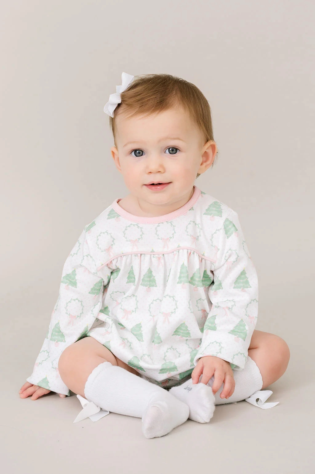 Tale Core Oh Christmas Tree Long Sleeve Bubble - Pensacola Pink