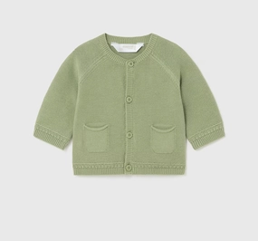 Olive Green Cotton Cardigan AbrasionResistantClothing DurableCoverstitch