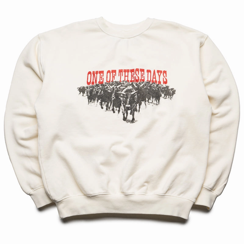 One Of These Days Stampede Crewneck - Bone UVProtective Coating Country Core
