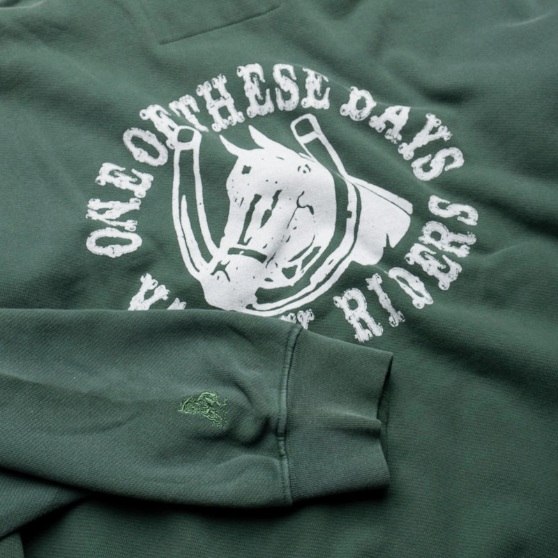 Cozy clothing Saga Fit One Of These Days Valley Rider Zip Up - Forest Green