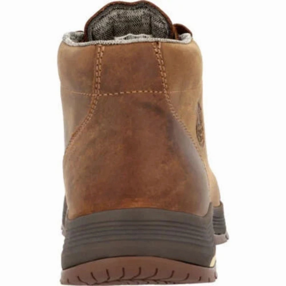 Pull-on style chemical-resistant Georgia Boot Athens Superlyte Men's Waterproof Wallabe Alloy Toe Boots Gb00647 In Brown